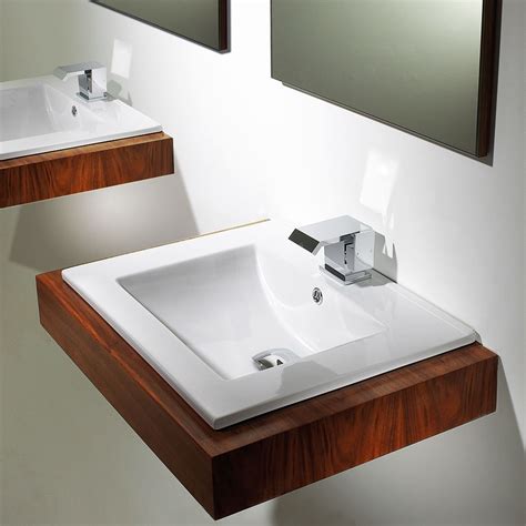 Designer Rectangular Inset Cermaic Vanity Basins - Bathroom Sanitaryware | eBay