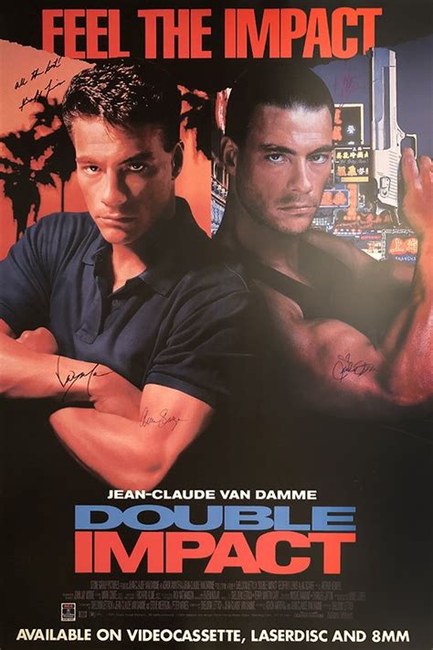 Double impact Signed Movie Poster Signed Movie Poster