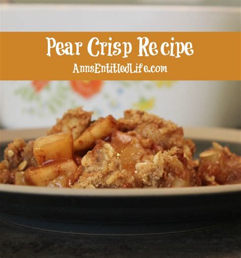 Pear Crisp Recipe