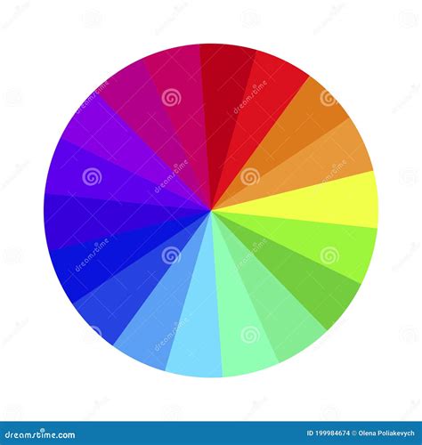 Color Spectrum Abstract Wheel, Colorful Diagram Cartoon Vector ...