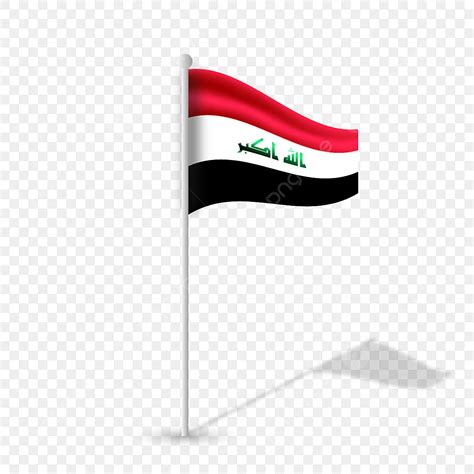 Bendera Irak 3d Dengan Bayangan Untuk Desain Dekorasi, 3d, Irak ...