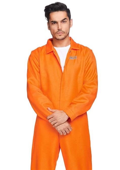 Orange Prison Jumpsuit, Men Halloween Costume | Leg Avenue