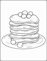 pancake coloring page Design Line Art  sketch template