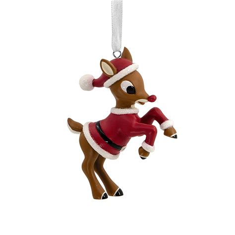 Hallmark Christmas Ornaments, Rudolph the Red-Nosed Reindeer in Santa Suit Ornament - Walmart.com