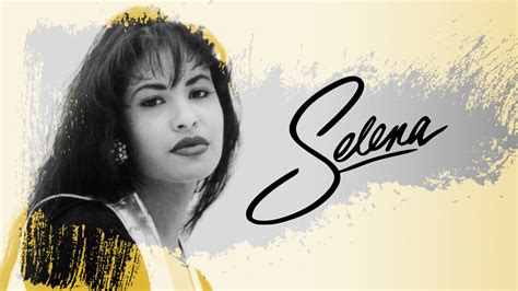 Download Selena Quintanilla Yellow Border Wallpaper | Wallpapers.com