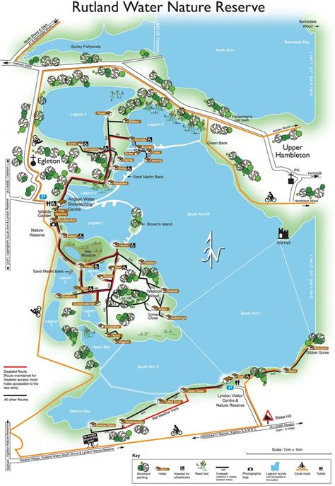 Map of the Reserve | Rutland water, Rutland, Cycling route