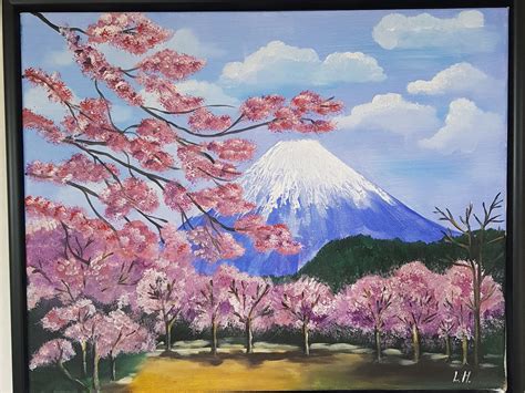 Mount Fuji With Cherry Blossom | Etsy