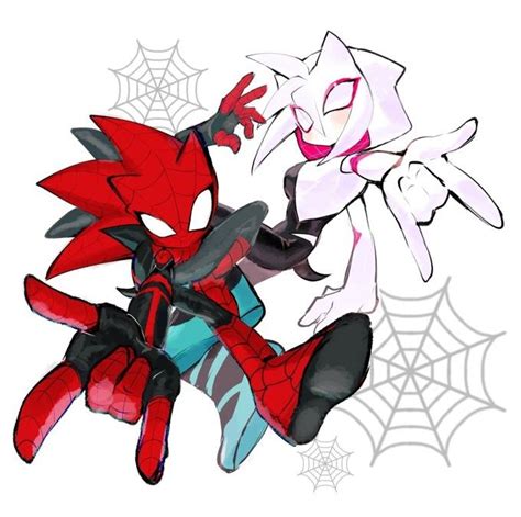 Sonic and Spider-Man Cartoon Art