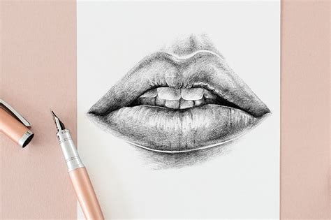 Realistic Lips Drawing Drawings Sketch By Pawan Verma Artist ...