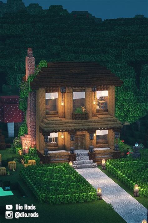 Minecraft Dark Oak and Spruce House! Small Mansion! | Minecraft houses survival, Minecraft house ...