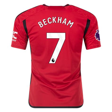 David Beckham Manchester United 23/24 Home Jersey by adidas | World ...