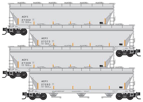 N Scale - Micro-Trains - 993 00 166 - Covered Hopper, 3-Bay, ACF ...