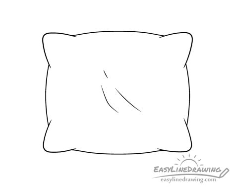 How to Draw a Pillow Step by Step - EasyLineDrawing