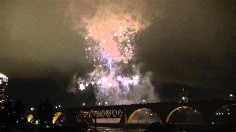 Stone Arch Bridge Fireworks - YouTube