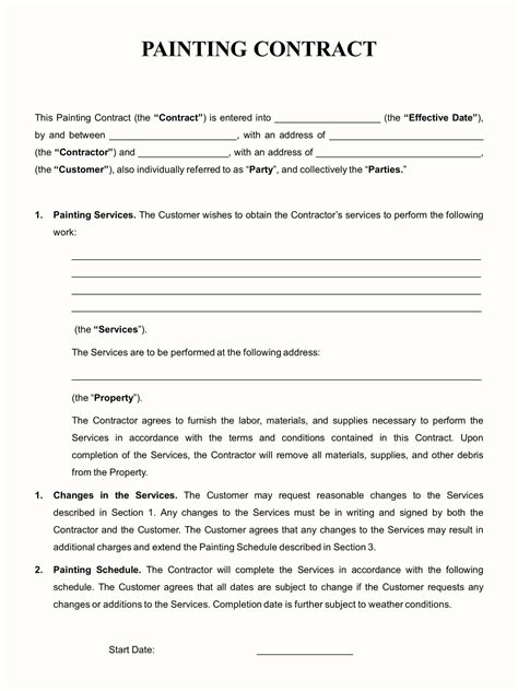 Painting Contract Template