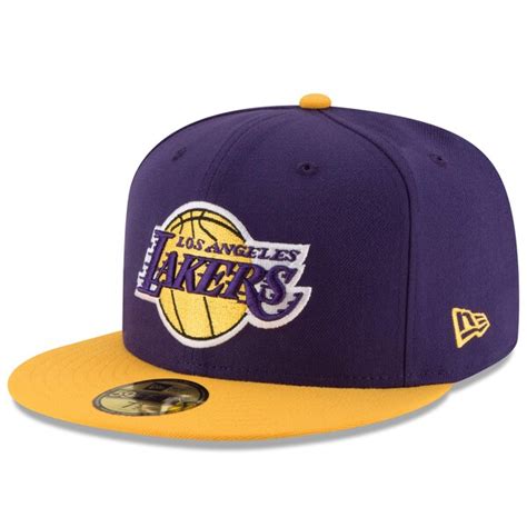 Men's Los Angeles Lakers New Era Purple/Gold Official Team Color 2Tone 59FIFTY Fitted Hat - NBA ...