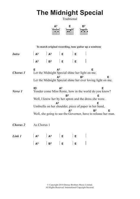 The Midnight Special by Brownie McGhee - Guitar Chords/Lyrics - Guitar ...