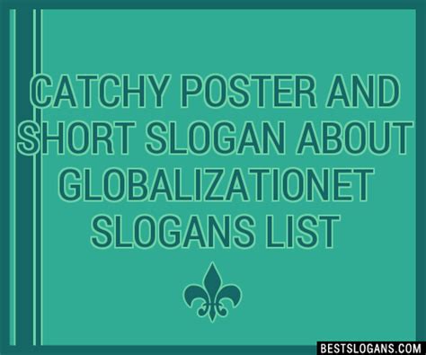 100+ Catchy Poster And Short About Globalization,et Slogans 2024 ...