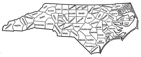 Printable Map Of Nc Counties