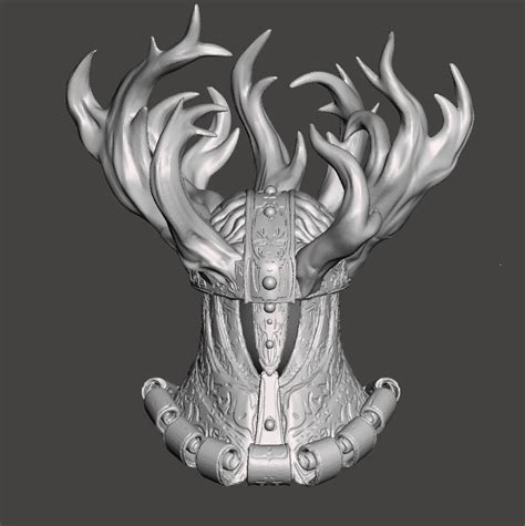 3D file Crucible Tree Knight Helmet -Elden Ring - HD 🌳・3D printer model to download・Cults