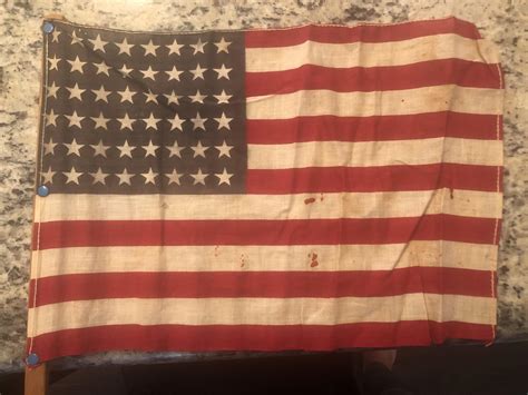 My grandmother found an old U.S flag in her garage with only 48 stars : r/mildlyinteresting