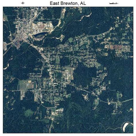 Aerial Photography Map of East Brewton, AL Alabama