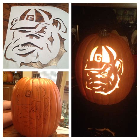 Best Templates: Bulldog Pumpkin Stencil