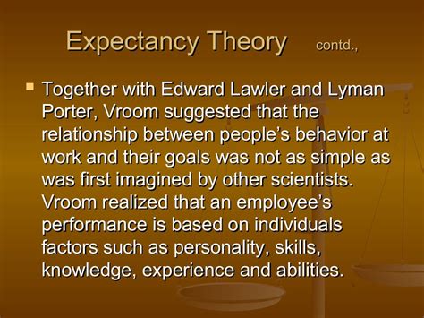 Expectancy theory