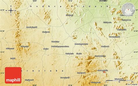 Physical Map of Madanapalle