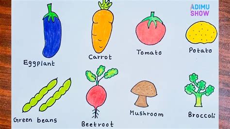 Vegetables Drawing Pictures