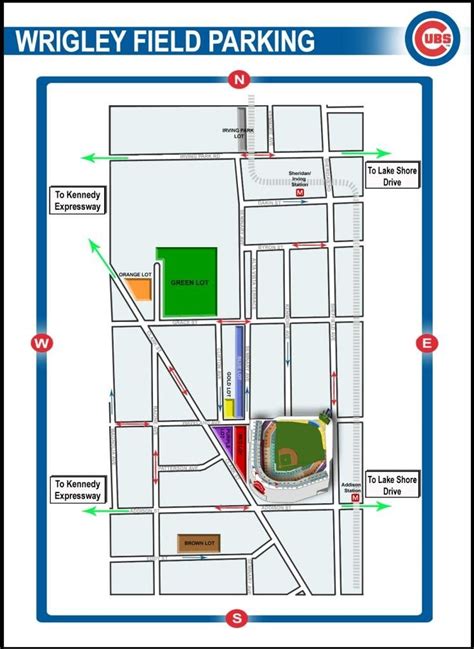 Wrigley Field Parking Map