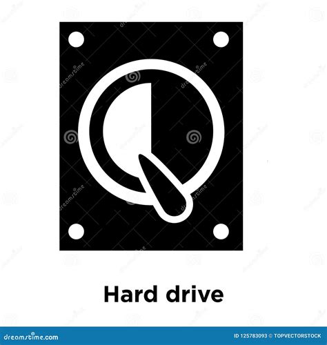 Hard Drive Icon Vector Isolated on White Background, Logo Concept of Hard Drive Sign on ...