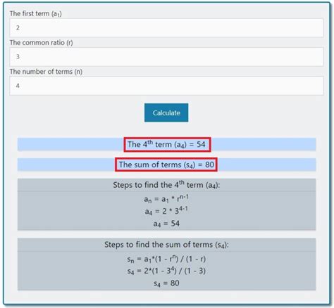 Geometric Sequence Calculator (with steps) – Exploring Finance