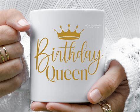 Birthday Queen Svg Queen Svg Happy Birthday Svg Gold - Etsy