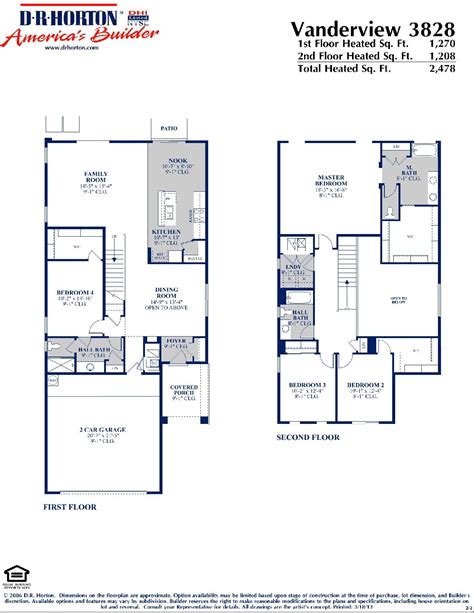 DR Horton Vanderview Floor Plan via www.nmhometeam.com | DR Horton ...