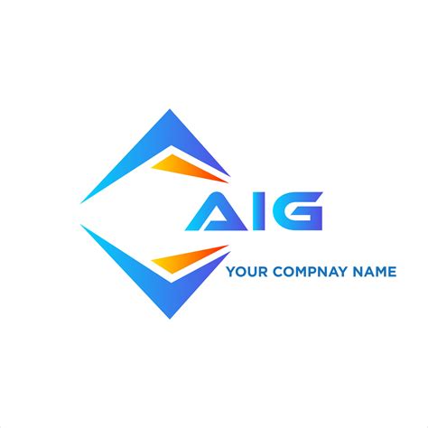 AIG abstract technology logo design on white background. AIG creative ...