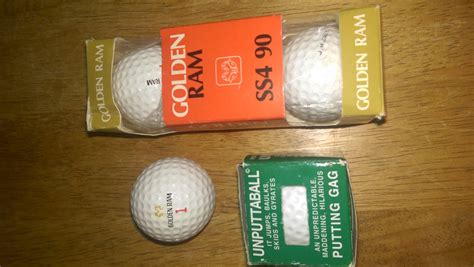 Vintage Golden Ram Golf Balls in Original Sleeve by branchesNlimbs