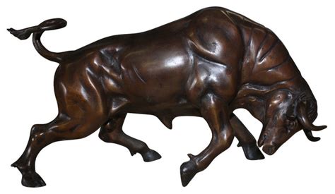 Bronze Small Wall Street Bull Statue, Medium up to 36" - Farmhouse ...