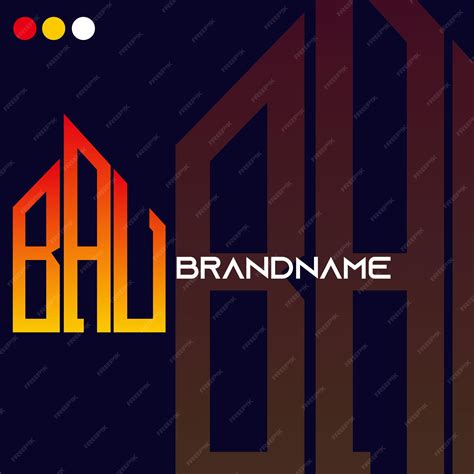 Premium Vector | Modern unique corporate bau letter logo design templete