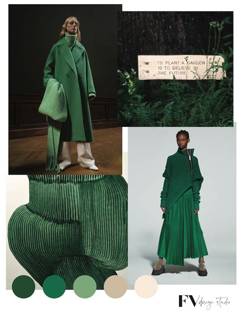 FASHION VIGNETTE: GREEN IS THE FUTURE / FALL 2022 in 2021 | Color trends fashion, Fall winter ...