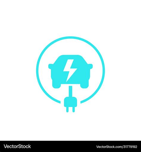 Electric car ev charging station icon Royalty Free Vector