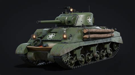 3D model sherman m4a2 tank gameready - TurboSquid 1639457