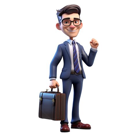 Business Portfolio 3d Character Illustration, 3d, Character, Cartoon PNG Transparent Image and ...