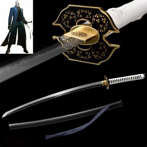 Devil May Cry 5 Vergil Samurai Katana Sword | Real CHOJI HAMON Clay ...