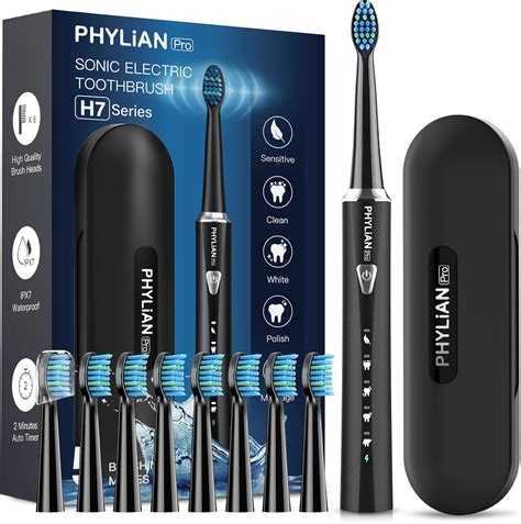 PHYLIAN PRO Electric Toothbrush for Adults - Sonic Rechargeable ...