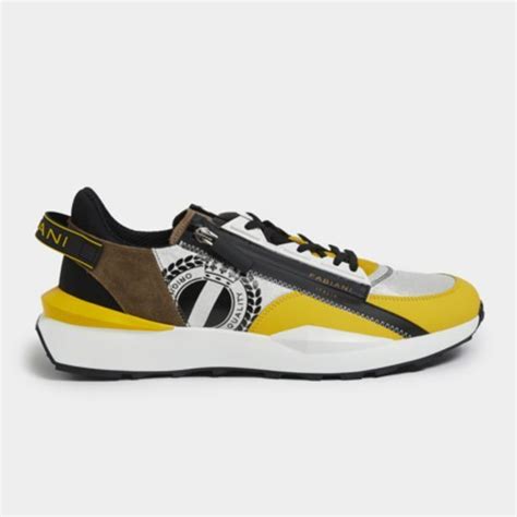 Leather logo runner sneakers offer at Fabiani