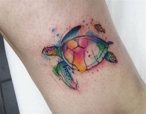 Watercolour Turtle tattoo - THIS is what Tash and I should get ...