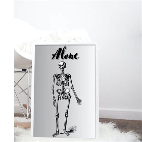 Skeleton Halloween Wall Art Skeleton Skull Bones Art Spooky - Etsy