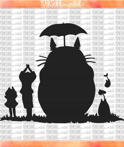 Studio Ghibli My Neighbour Totoro Silhouette SVG / PNG / JPEG | Etsy