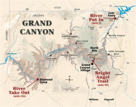 River Map Grand Canyon